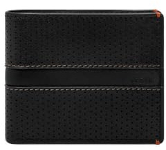Fossil Sport Tourer Brieftasche/Kartenetui aus Leder oder Polyester für Herren Mattes Schwarz 11.43 cm L x 1.91 cm W x 9.53 cm H