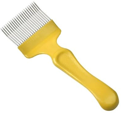 Entdeckelungsgabel für die Bienenzucht mit 21 Stiften, gebogenen Zinken, Edelstahl-Honigwaben-Zubehör, Bienenzuchtwerkzeug zum Gabeln von Honig