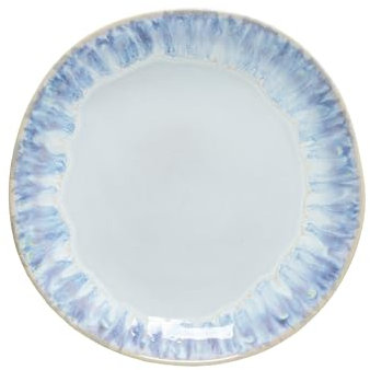Costa Nova Dessert- und Salatteller Brisa: Steinzeug-Teller mit reaktiver Glasur in Blau und Weiß, Spülmaschinen-, Ofen-, Gefrier- und Mikrowellenfest, Handveredelt, Stapelbar, Ø 21,7 cm