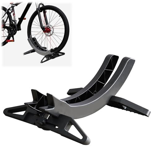Support Vélo Sol, Support de Velo Sol Râtelier, Professional Porte-vélos, Support de Vélo, Béquille de Vélo pour Vtt/VéLos de Course avec Largeur de Pneu 30-80mm (Noir)