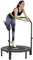 HOMCOM 40 Foldable Mini Trampoline Fitness Trampoline Rebounder for Adults with Adjustable Foam Handle, for Indoors, Outdoors, Cardio Training, Green