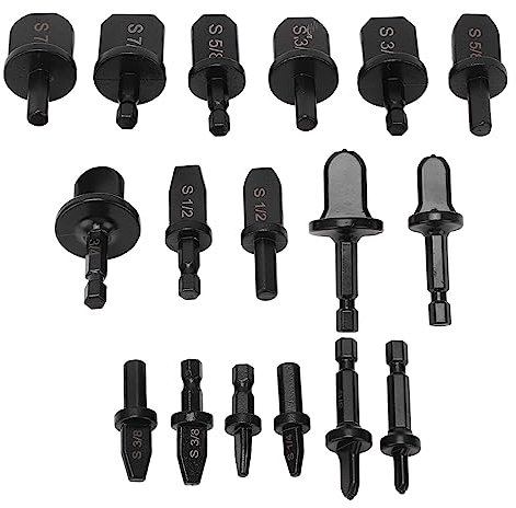 Air Conditioner Tube Expander Tool Kit, Carbon Steel Pipe Swaging Set with Hex Triangular Bell Mouth Handles for HVAC Refrigeration Maintenance