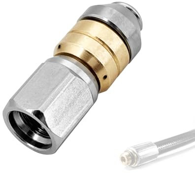 Buse de nettoyage de canalisations avec pointe rotative pour Kärcher - Buse de nettoyage rotative en acier inoxydable 1/8 IG pour Kärcher Kränzle Nilfisk WAP - Accessoire de nettoyeur haute pression