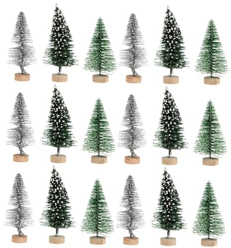 KITANDOVE Pezzi Mini Alberi di Natale Paesaggistica Piccole Piante Finte Layout Scena Domestica Adorna