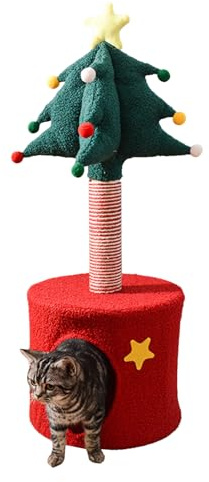 Albero di Natale per gatti, simpatico giocattolo per Natale, morbido letto per gatti, per animali domestici, casa, interni ed esterni