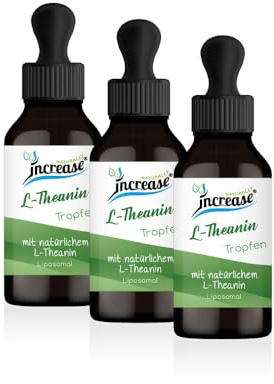 Nimm 3, zahl 2 Aktion Liposomale L-Theanin Tropfen hochdosiert - (90.000mg in 3 Flaschen) 1000mg L-Theanin pro Tagesdosis - MCT Öl - Hohe Bioverfügbarkeit