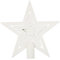 Robelli 20cm Glitter Star Christmas Tree Topper Decoration Ornament (White)