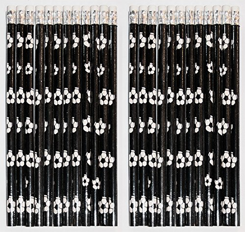 Diverse 144 Bleistifte mit Radiergummi 19 cm Fußball Stifte Büro Office Kinder Malen