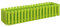 BURI Blumenkasten gelbgrün 75x18cm Pflanzkasten Balkonkasten Blumentopf Blumenkübel Outdoor Balkon Deko Terrasse Garten Gartendeko für draußen wetterfest UV-beständig grün eckig Pflanzgefäß Zaunoptik