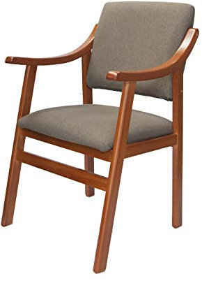 Sueña y Descansa Sillón de Madera Reforzado en Color Cerezo con Varios Tapizados (Cerezo Marron)