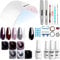 Vishine - Kit completo per smalto semipermanente, lampada LED 36 W, 6 flaconi di smalto gel, Top Base coat & Matte Top Coat, completo per manicure, accessori per nail art