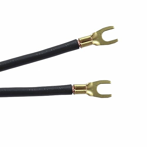 WITTKOWARE 25 Stück Elektro Verdrahtungsbrücken, 6mm², 265mm, beidseitig Gabel-Kabelschuhe, schwarz