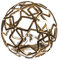 Eurosand Diamant IM METALLGITTER. 2,5 cm / 4,2 cm. Kugel. Geometrisch. Brillant Metal Shape. 6 Stück. Gold