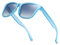 Dollger Polarised Sunglasses for Women Men Retro Classic Sunglasses UV400 Protection Blue Frames Gradient Black Lens
