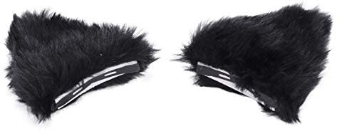 EXCEART Katzenohren Haarspangen Plüsch 2Er Set Für Halloween Cosplay Und Partys Niedliche Tierohren Haarschmuck Für Kinder Und Mädchen 10X10X8Cm
