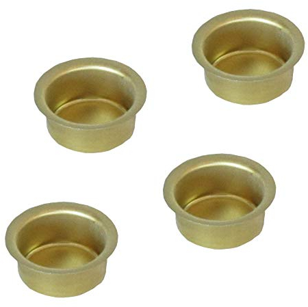 Auswahl Größe - Kerzentülle Kerzeneinsatz Kerzenhalter aus Metall, für Baumkerzen, Puppenkerzen, Pyramidenkerzen Tafelkerzen und Teelichter - Hier: 4 Stück Tülle 17 mm