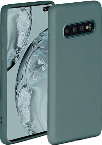 ONEFLOW Soft Case für Samsung Galaxy S10 Plus Hülle aus Silikon mit Kameraschutz, Silikonhülle mit erhöhtem Schutz fürs Display, Backcover Schutzhülle, weiche Handyhülle, Petrol