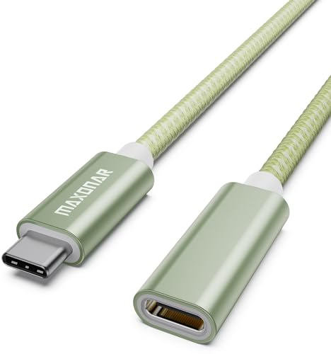 Belkertech Câble d'extension USB C mâle vers femelle 5 A Charge et synchronisation pour station d'accueil M1 Mac Book Pro Chargeur sans fil Dell XPS Surface Book Vert 1 m
