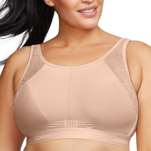 Glamorise 1068 Sport-BH für Damen, mit atmungsaktivem Mesh, bügellos