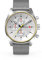 DeTomaso D10 Chronograph Limited Edition White Herren-Armbanduhr Analog Quarz Mesh Milanese Silber Brushed