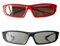 Ultra 1 Paar Schwarz und 1 Rot Erwachsene Passive 3D Brille für TV Männer Frauen Polarisierte Wraparound für die Verwendung mit RealD Filmen Kinos Fernsehern und Projektoren 3D Kino Brille