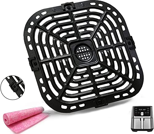 Air Fryer Grill Pan for Instants Vortex Plus Gourmia GAF680/685 6QT Air Fryers, Premium Air Fryer Grill Plate Tray with Rubber Feet for Instants Vortex 6QT Air Fryer, Nonstick, Dishwasher Safe
