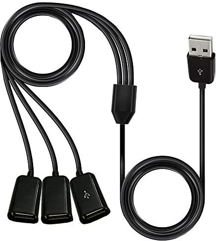 RIIEYOCA Mini USB Cable,USB Male to Mini USB Cable (USB Male 1 to 3 USB Female)