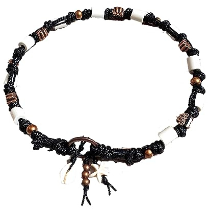EM-Keramik Kette *Gipsymee* Blackbird No. 1 - edles Tau Schmuckhalsband für Hunde - Schwarz und Kupfer