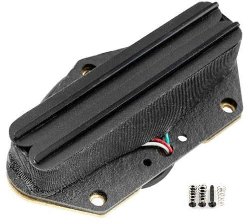 Artec TRA73 Alnico 5 Hot Rails Tonabnehmer Humbucker im Single Coil Format Steg Pickup 12K für Tele Style E-Gitarre, Schwarz