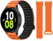 HITZEE Compatible Cinturino Samsung Galaxy Watch 7/FE/6 40mm 44mm/Watch 6 Classic 43mm 47mm/Watch 5/Watch 4, 20mm Cinturini Magnetico Silicone for Galaxy Watch 4 Classic/Watch 5 Pro, Arancio-Nero