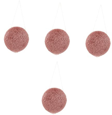 Beatifufu 4 Stück Gesichtswasser Waschen Von Wiederverwendbaren Make-up-pads Gesicht Schwamm Pad Konjak- -puff Konjakschwamm Konjak-schwamm- Hautpflege Frau Bambus-kohle