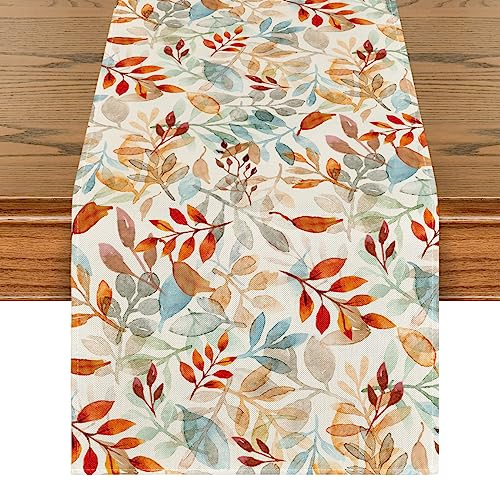Artoid Mode Blätter Herbst Tischläufer, Saisonnal Küche Tisch Dekoration Drinnen Urlaub Party Dekor 40x240 cm