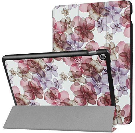 ZZOUGYY Tablet Hülle für ASUS ZenPad 10 Z300CX Z300C Z300CG Z300CL Z300M, Ultra Lightweight Folio Stand Ledertasche für Zenpad 10S Z301ML Z301MFL Z301M P00C P021 P023 P028 P01T (KST-Flower Groups)