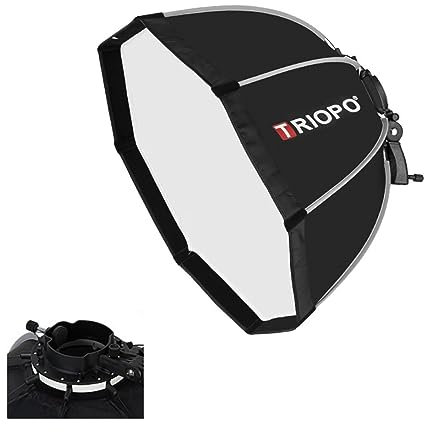 Triopo KX55 Softbox 21.6in/55cm Octagon Ombrello Fotografia Softbox per Godox V1 AD200Pro Testa tonda Flash Speedlite Speedlight Soft Box Diffusore di luce