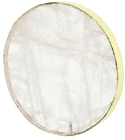 BESTonZON Untersetzer Aus Hibiskus-rosenquarz Becherhalter Aus Glas Getränkehalter-untersetzer Desserttassenmatten Glasbecherhalter Getränkeuntersetzer Requisiten Kristall Edelstein Runden