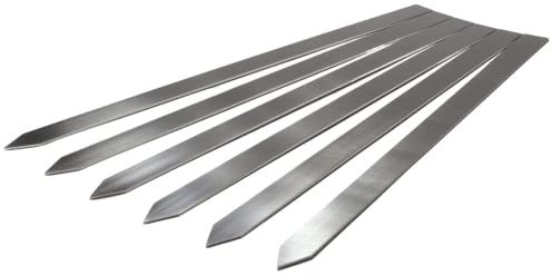 Edelstahl Adana Grillspieße extra breit 24mm und 600mm lang (600mm 6er Set)
