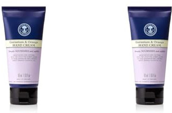 Neal's Yard Remedies Geranium and Orange Hand Cream | Deeply Nourishing, Keep Hands Soft | 50ml (Pack of 2)
