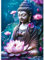 AIRDEA Buddha Lotus Diamond Painting Kits für Erwachsene, DIY 5D Diamond Art Paint mit runden Diamond, Full Drill Gem Art Painting Kit für Home Wall Decor Geschenke 30x40cm