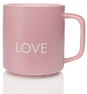 Giftandprint Tasse Pink Love, Valentinstag geschenke für die Liebste Liebesgeschenk Valentines day Geschenk Love Liebe für Sie Ihn Kaffeebecher mit Henkel, Keramik,250 ml,