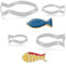 Fisch Ausstecher 4 Stück Christen Fisch Ausstechform Edelstahl Keksausstecher Set für Kommunion Konfirmation Taufe Plätzchenformen Backen Deko Fisch Keksausstecher