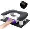 Arm Rest for Nails Tech with Nail Table Mat,U-shaped Manicure Nail Hand Rest Stand Pillow Cushion,Nail Supplies for Nail Techs(Black)