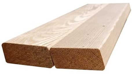 Rhombusleisten Fassadenverkleidung aus sibirischer Lärche, 27 x 70 mm, 2,5 m Länge, 17° Winkel, Massivholzbretter für Garten, Zaun und Fassade (6, 250 cm)