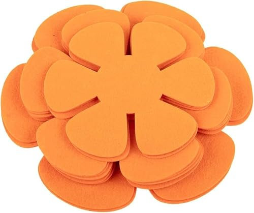 Daaxing 12 Stück Pfannenschutz, 8/10/12 Zoll 3 verschiedene Größen Topfschutz, Filzunterlage, Topfschutz, Stapelschutz für Pfannen (Orange)