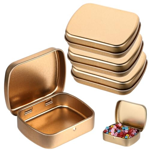 Blechdose mit Deckel, Geruchsdichte Eurobox Mini Boxen Aufbewahrung Metallbox mit Scharnier und Deckel Campingbox Blechdose für Süßigkeiten Kekse Lebensmittel Schmuck Spielkarten