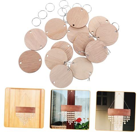 STOBOK 50 Stücke Runde Holz Kalender Tags Eisen Hängen Geburtstag Erinnerung Kalender für