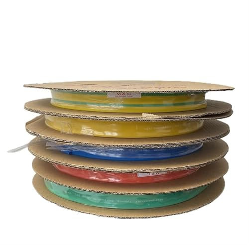 XIAOCLI Tubo termorretráctil de 200 Metros, Tubo retráctil de poliolefina 2:1, Manguito de Cable Aislante for Bricolaje, 1/1, 5/2/2, 5/3/4mm(Red,2.5mm)