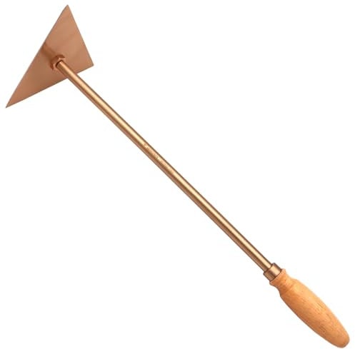 WEDO Non-sparking Triangular Scraper,Scraper Spatula Blade Width 150mm,Length 470mm,Beryllium Copper,Non-magnetic,Wooden Handle,BAM&FM Certificate