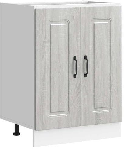 vidaXL Mobile Base lavello Kalmar Grigio Sonoma 60x46x81,5 cm