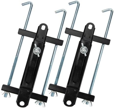 MOLUCKFU 2pcs Adjustable Metal Car Battery Holder Bracket for Automotive Battery Tie down Stabilizer Protection Frame