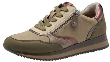 Jana Damen Sneaker flach mit Reißverschluss Vegan